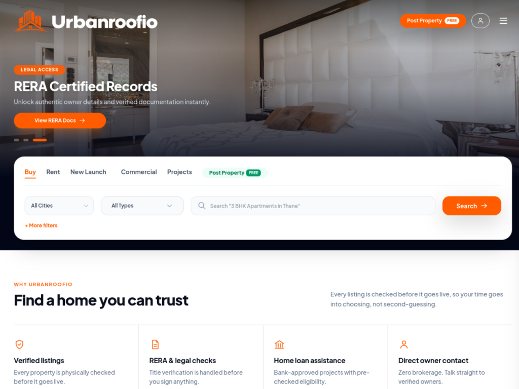 Urbanroofio — property listing portal
